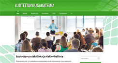 Desktop Screenshot of luotettavuusakatemia.fi