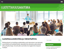 Tablet Screenshot of luotettavuusakatemia.fi